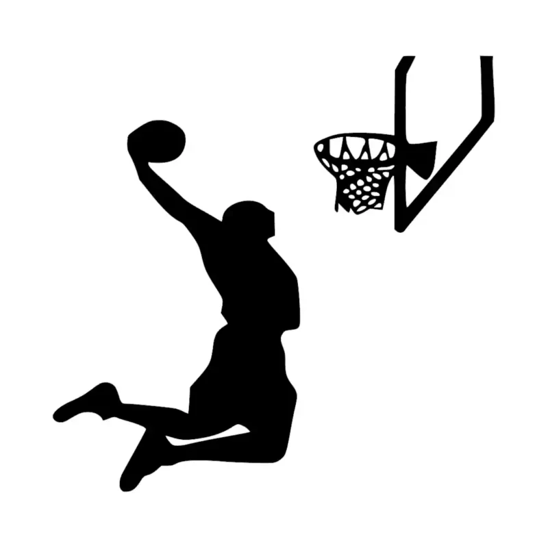 Dunk Wall Basketball Stickers Black | Stickers on Wall