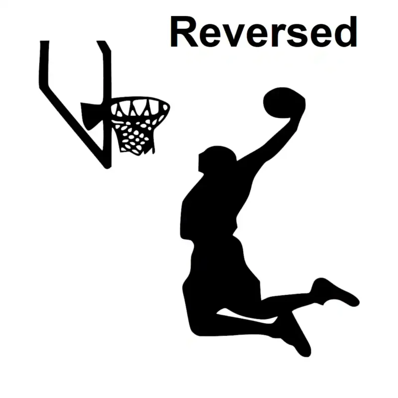 Dunk Wall Basketball Stickers Reversed | Stickers on Wall
