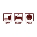 Eat Ball Wall Stickers Burgundy | Stickers on Wall