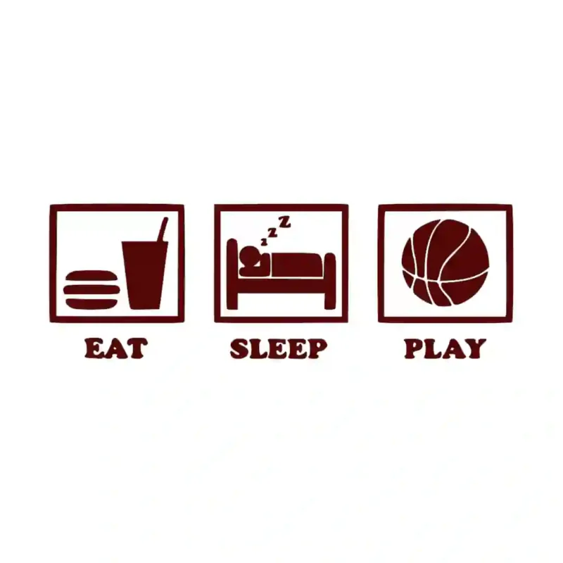 Eat Ball Wall Stickers Burgundy | Stickers on Wall