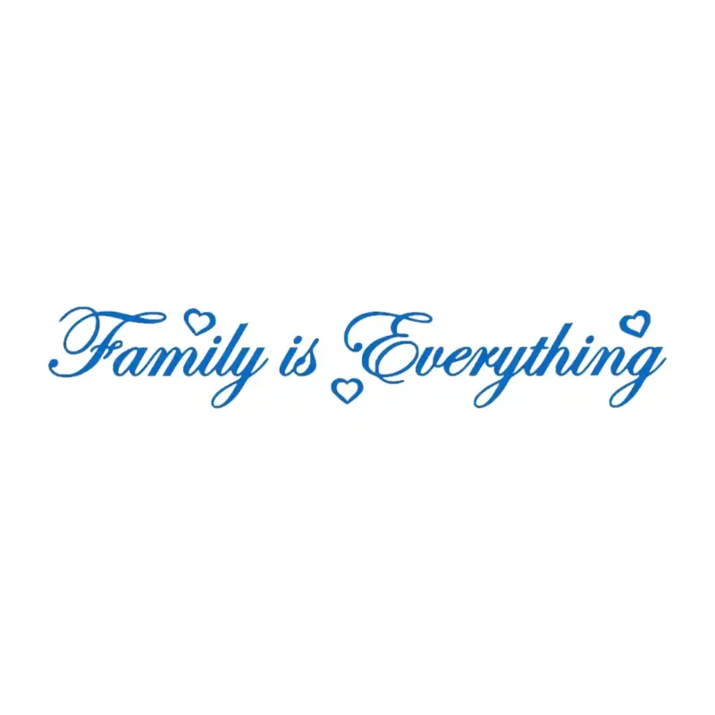 Family is Everything Wall Stickers Azure Blue | Stickers on Wall