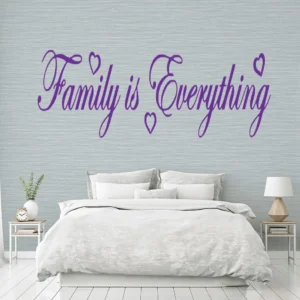 Family is everything wall stickers purple