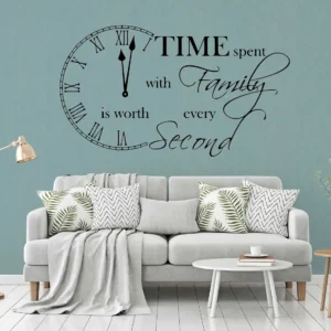 Family time wall stickers dark black