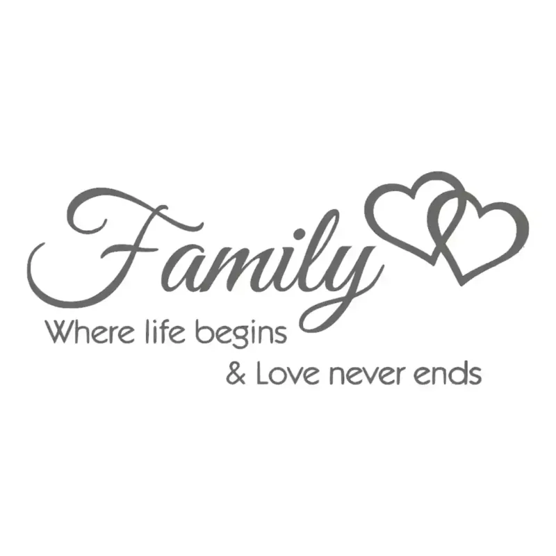 Family Wall Love Wall Stickers Dark Grey | Stickers on Wall