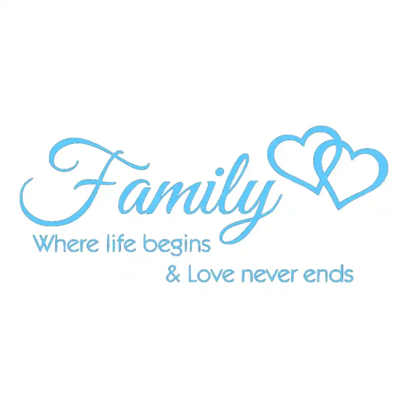 Family Wall Love Wall Stickers Light Blue | Stickers on Wall