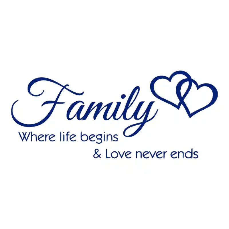 Family Wall Love Wall Stickers Medium Blue | Stickers on Wall