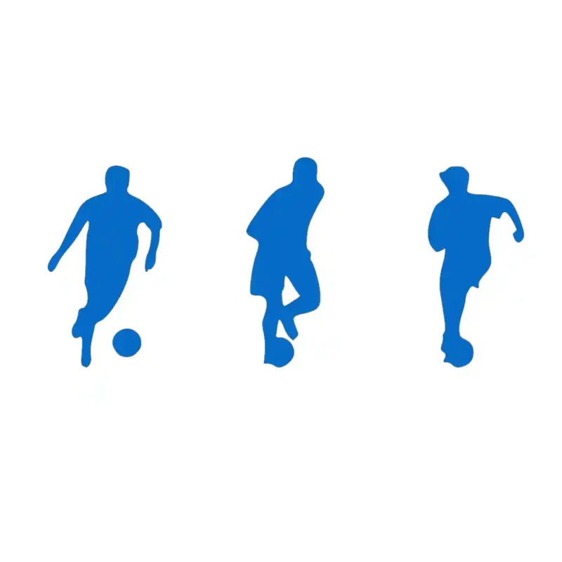 Football Player Wall Stickers Azure Blue | Stickers on Wall