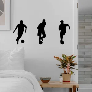 Football Player Wall Stickers Pure Black | Stickers on Wall