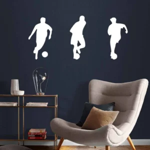 Football Player Wall Stickers Pure White | Stickers on Wall