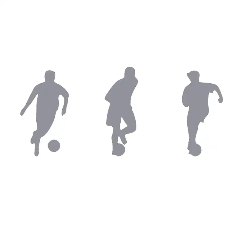 Football Player Wall Stickers Silver | Stickers on Wall