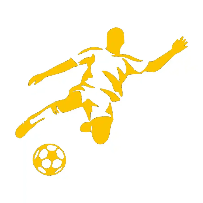Football Tackle Wall Stickers Golden Yellow | Stickers on Wall