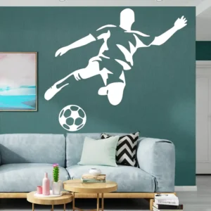 Football tackle wall stickers white