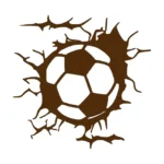 Football with Crack Wall Stickers Brown | Stickers on Wall Football with Crack Wall Stickers Brown | Stickers on Wall
