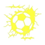 Football with Crack Wall Stickers Lemon | Stickers on Wall Football with Crack Wall Stickers Lemon | Stickers on Wall