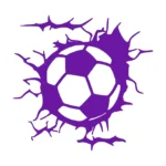 Football with Crack Wall Stickers Perfect Purple | Stickers on Wall Football with Crack Wall Stickers Perfect Purple | Stickers on Wall
