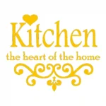 Home Heart Wall Stickers Golden Yellow | Stickers on Wall