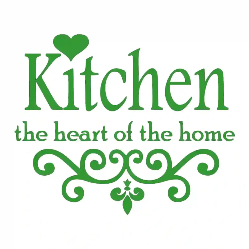 Home Heart Wall Stickers Mid Green | Stickers on Wall