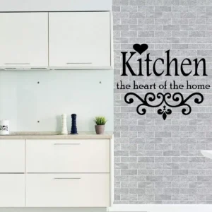 Home heart wall stickers pure black