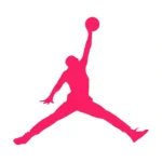 Jumping Basketball Wall Stickers Hot Pink | Stickers on Wall