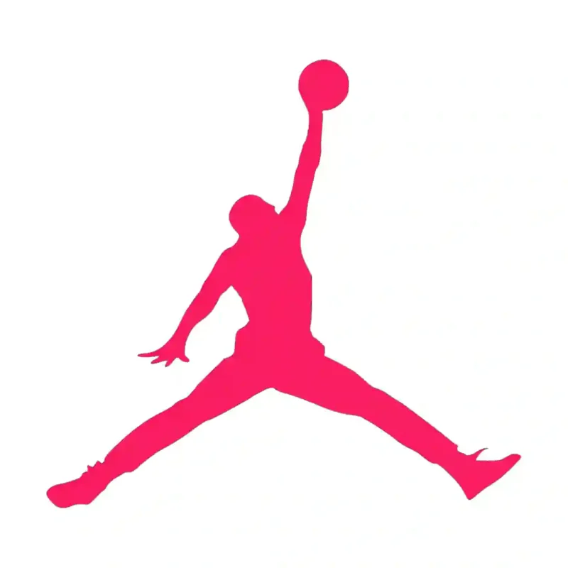 Jumping Basketball Wall Stickers Hot Pink | Stickers on Wall