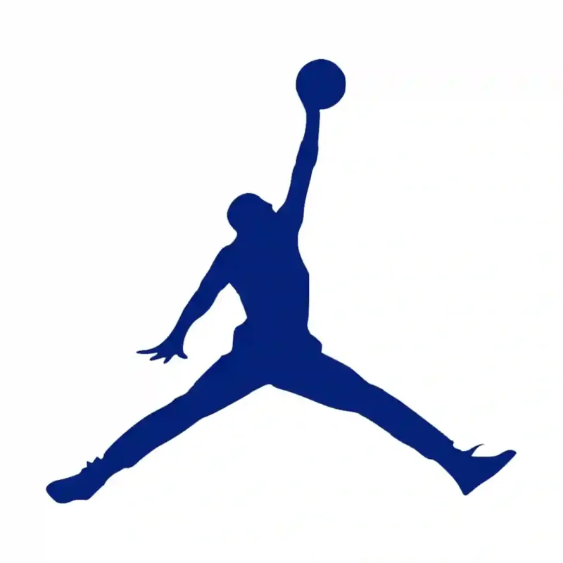 Jumping Basketball Wall Stickers Medium Blue | Stickers on Wall