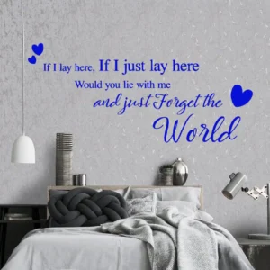 Just forget the world wall sticker pure blue