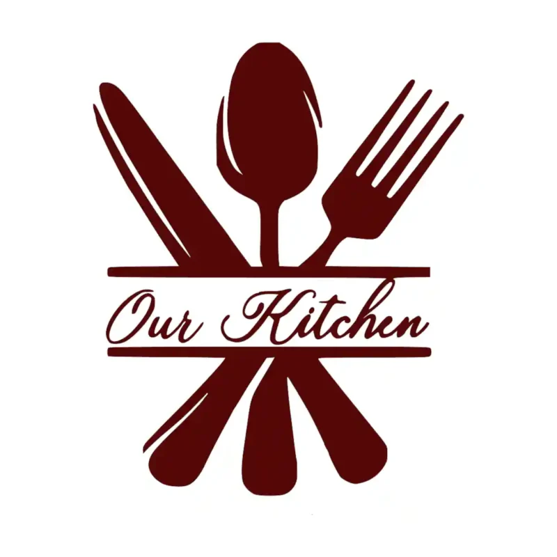 Kitchen Cutlery Wall Stickers Burgundy | Stickers on Wall