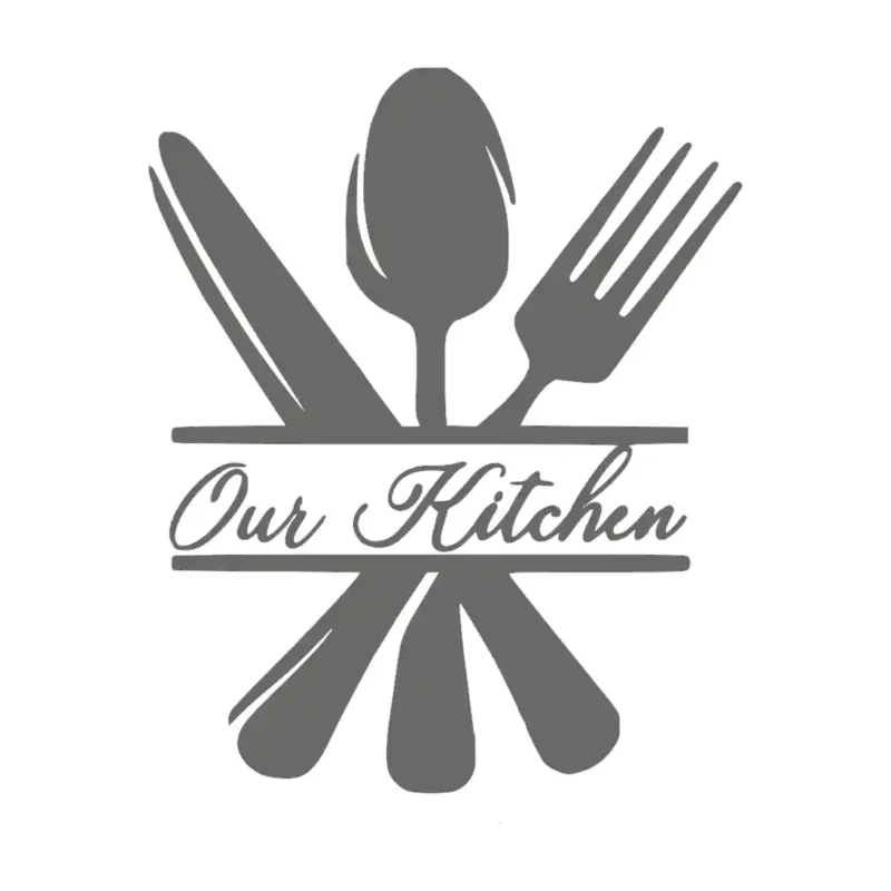 Kitchen Cutlery Wall Stickers Dark Grey | Stickers on Wall