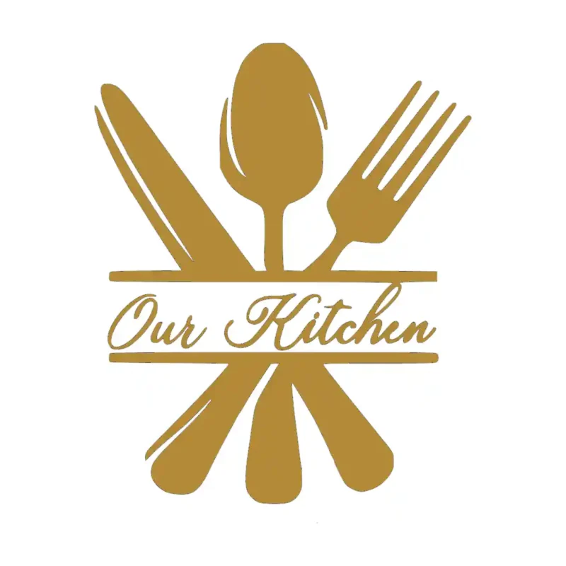 Kitchen Cutlery Wall Stickers Gold | Stickers on Wall