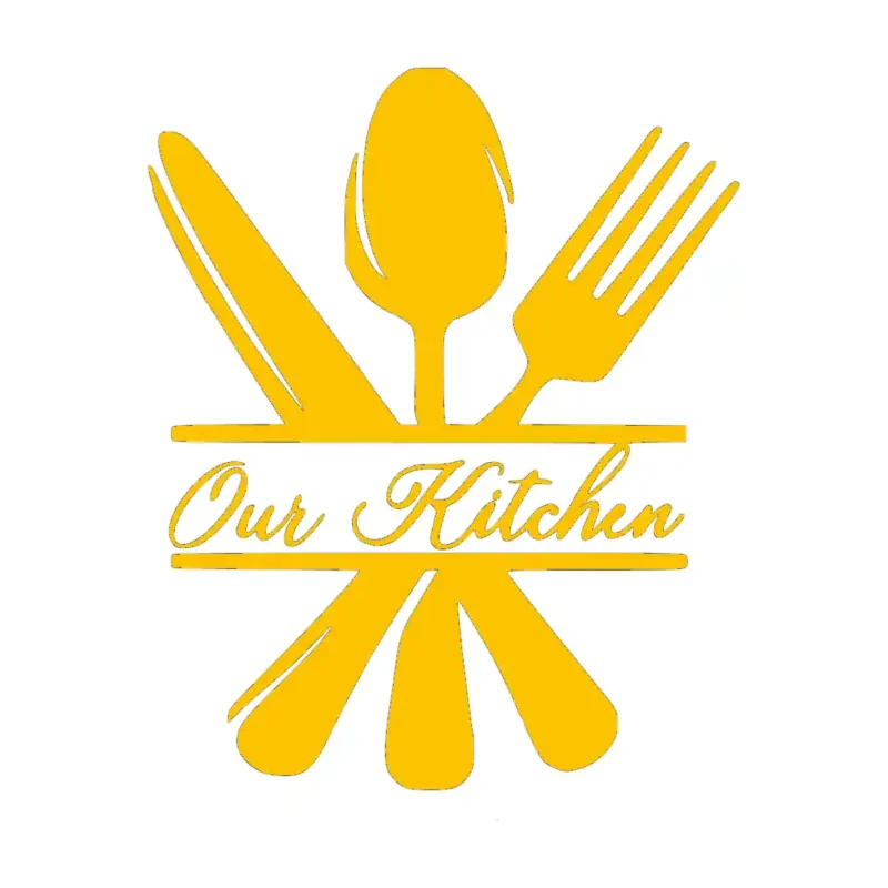Kitchen Cutlery Wall Stickers Golden Yellow | Stickers on Wall