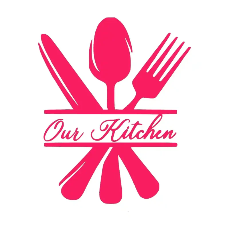 Kitchen Cutlery Wall Stickers Hot Pink | Stickers on Wall