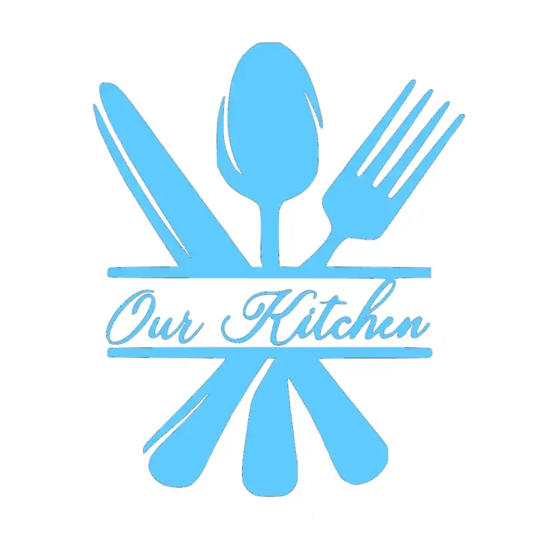 Kitchen Cutlery Wall Stickers Light Blue | Stickers on Wall