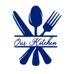 Kitchen Cutlery Wall Stickers Medium Blue | Stickers on Wall