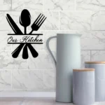 Kitchen Cutlery Wall Stickers Pure Black | Stickers on Wall