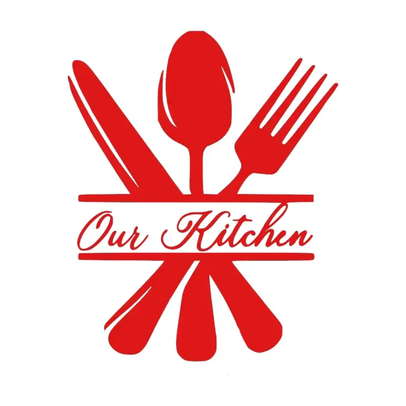 Kitchen Cutlery Wall Stickers Red | Stickers on Wall