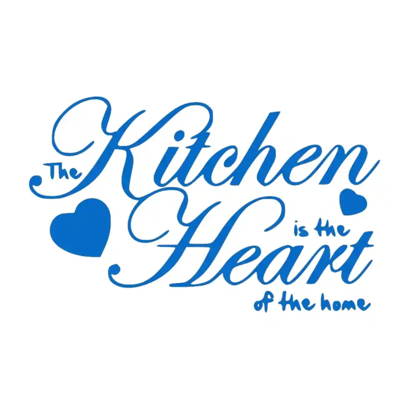 Kitchen Heart Wall Stickers Azure Blue | Stickers on Wall