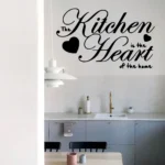 Kitchen Heart Wall Stickers Pure Black | Stickers on Wall