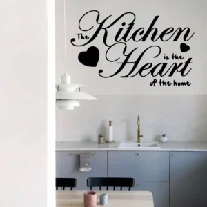 Kitchen Heart Wall Stickers Pure Black | Stickers on Wall