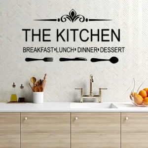 Kitchen meal wall stickers pure black