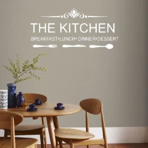 Kitchen meal wall stickers white