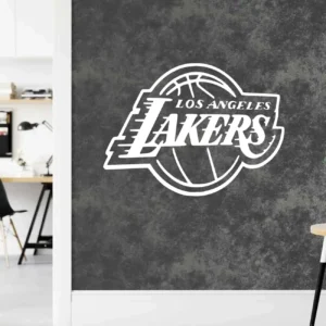 Lakers logo wall stickers white