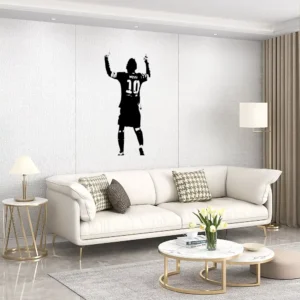 Messi player wall stickers pure black