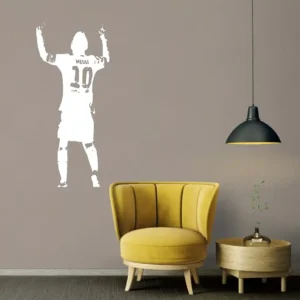 Messi player wall stickers white