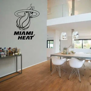 Miami heat wall stickers pure black