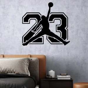 Michael jordan 23 wall stickers dark black