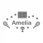 Name Tennis Wall Stickers Dark Grey | Stickers on Wall
