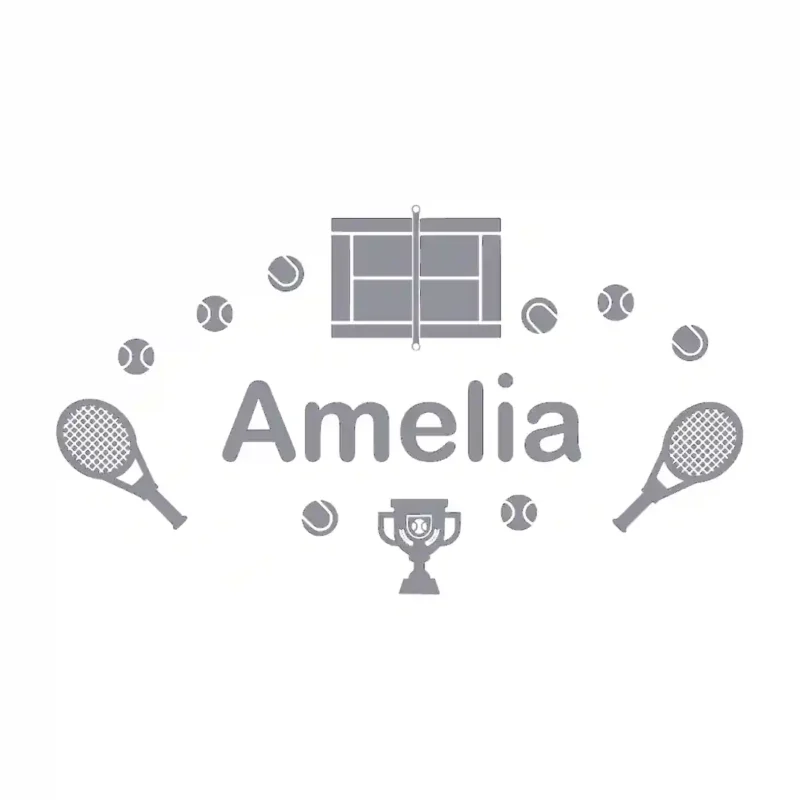 Name Tennis Wall Stickers Silver | Stickers on Wall
