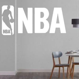 Nba logo stickers White