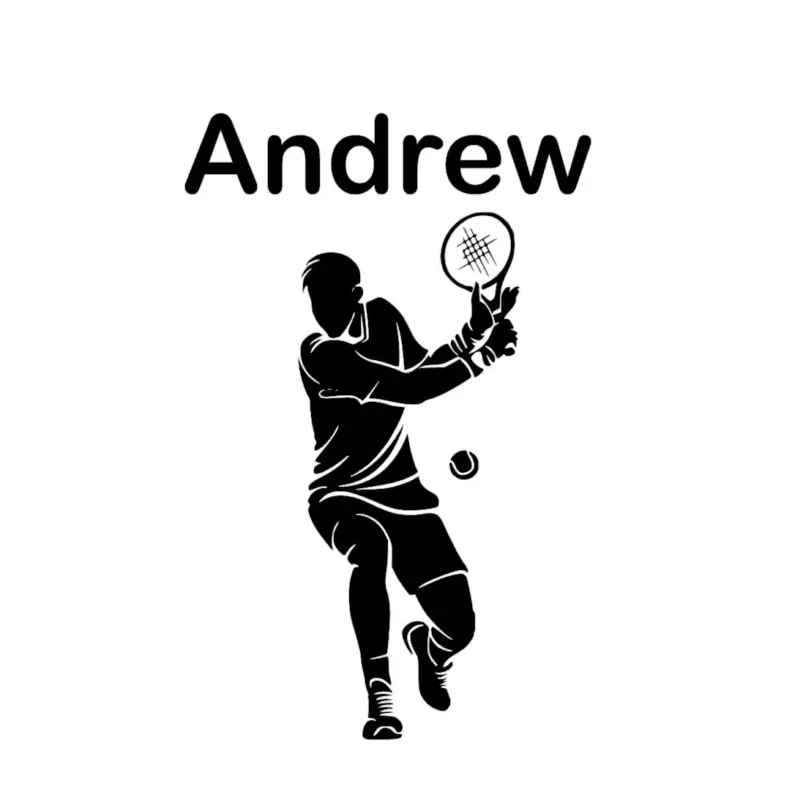 Personalised Tennis Wall Stickers Black | Stickers on Wall