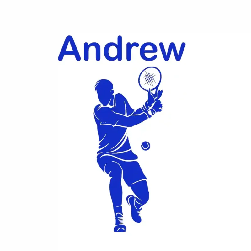 Personalised Tennis Wall Stickers Brilliant Blue | Stickers on Wall